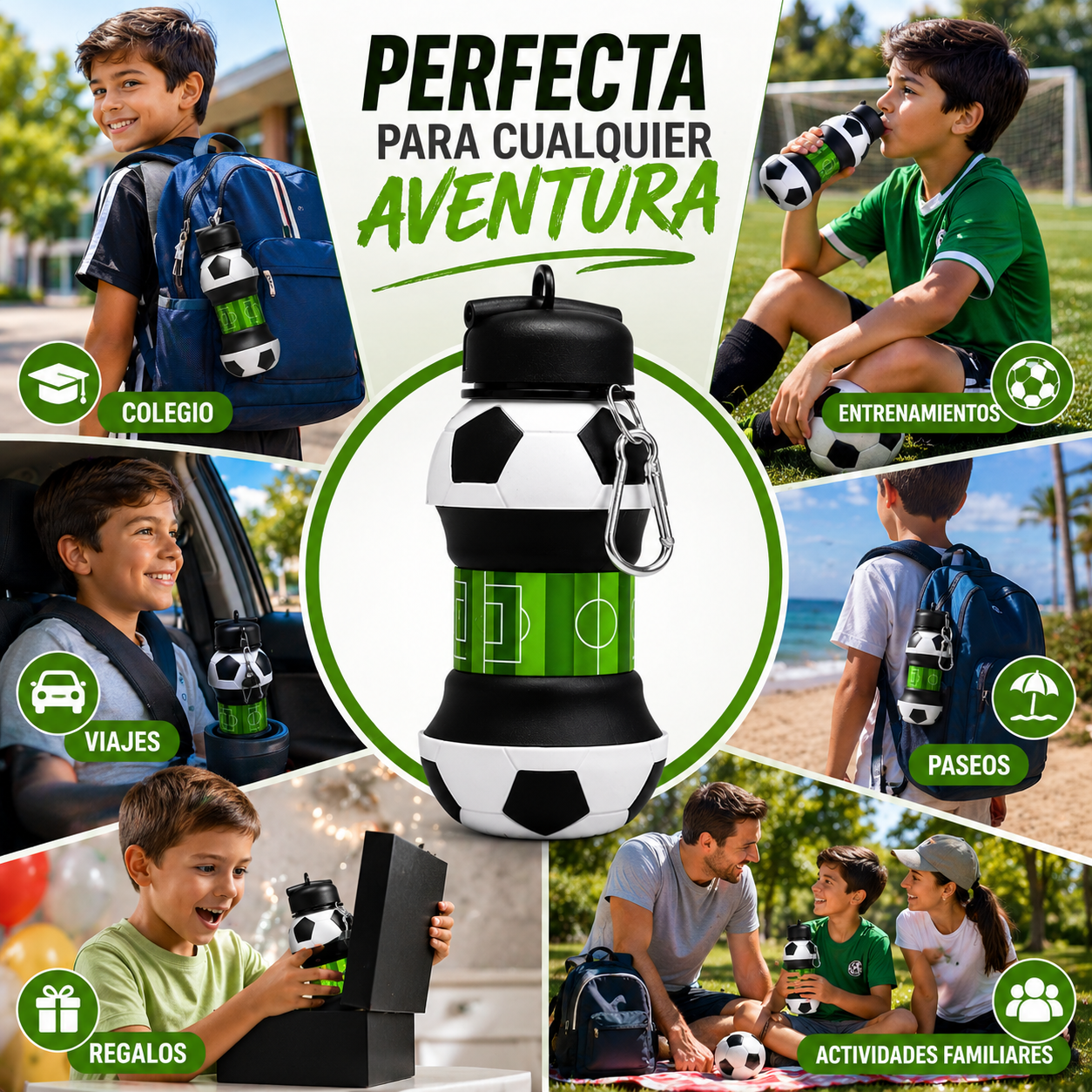 Futzi Gol™ | La Botella Balón 2 en 1