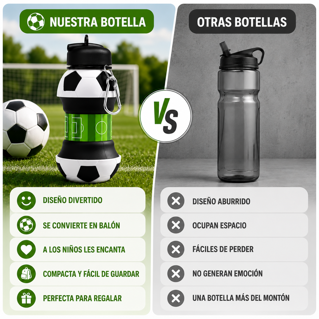 Futzi Gol™ | La Botella Balón 2 en 1